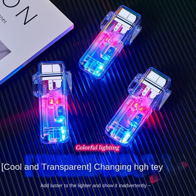 Transparent Luminous Inflatable Lighter Personalized Creative Windproof Color Printing Kuromi Lighter