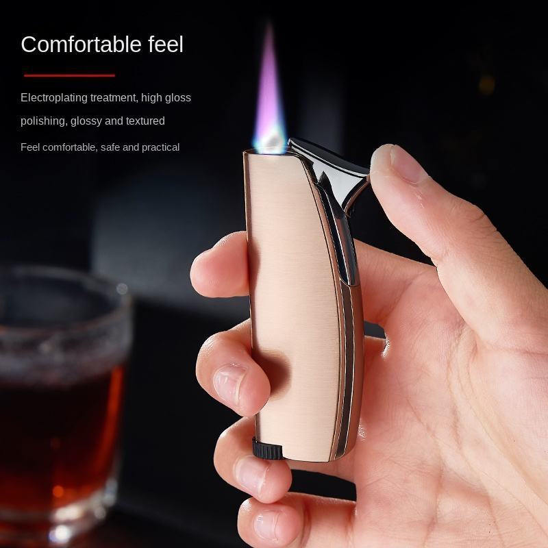 Mini Torch Cigarette Lighter Red Flame Windproof Zinc Alloy Metal Lighter