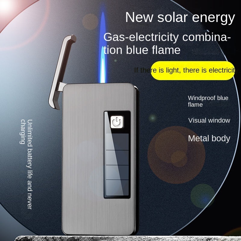 Green Energy Creative Solar Lighter Charging Portable Cigar Lighter Torch Support Custom Logo