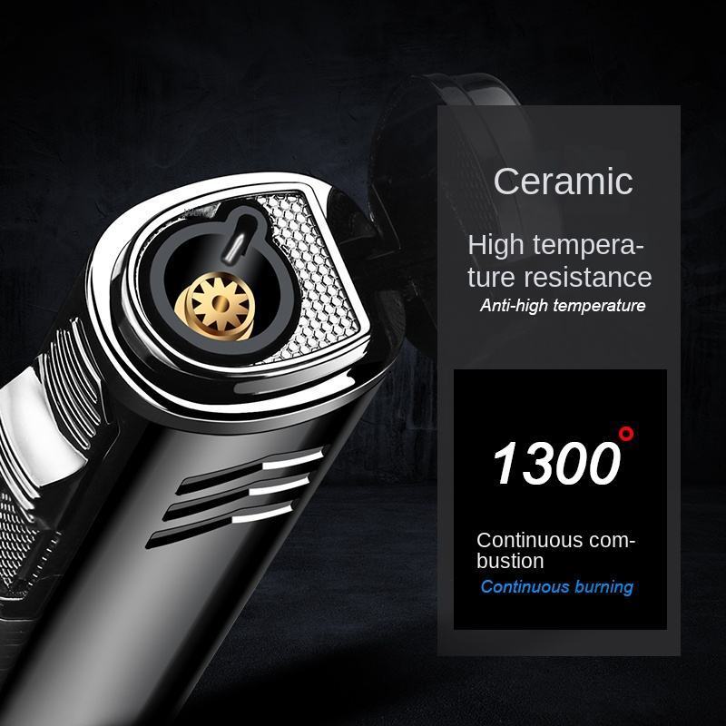 New Metal Cigar Lighter Strong Fire Small Spray Gun Butane Gas Lighter Electronic Cigarette Torch Lighter