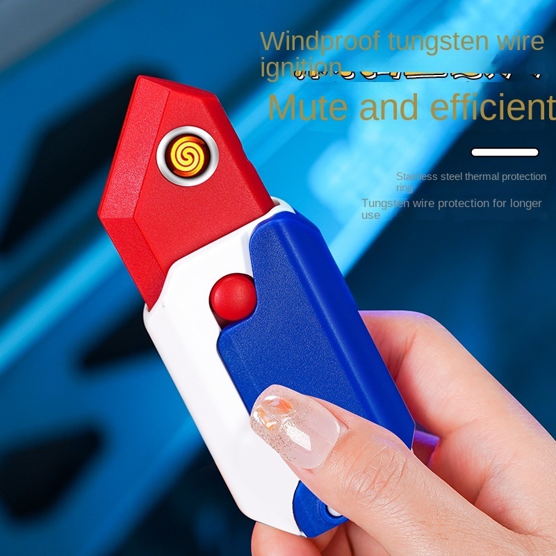 Hot Carrot Knife Lighter Usb Charging Electronic Windproof Lighter Toy