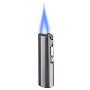 Wholesale Custom Triple Jet Torch Gas Cigar Lighter Personality Metal Refill Windproof Torch Flame Flint Cigarette Lighter