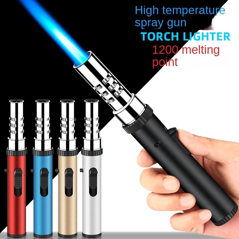 Torch Lighter Triple Jet Flame Refillable Butane Punch Cigar Lighter