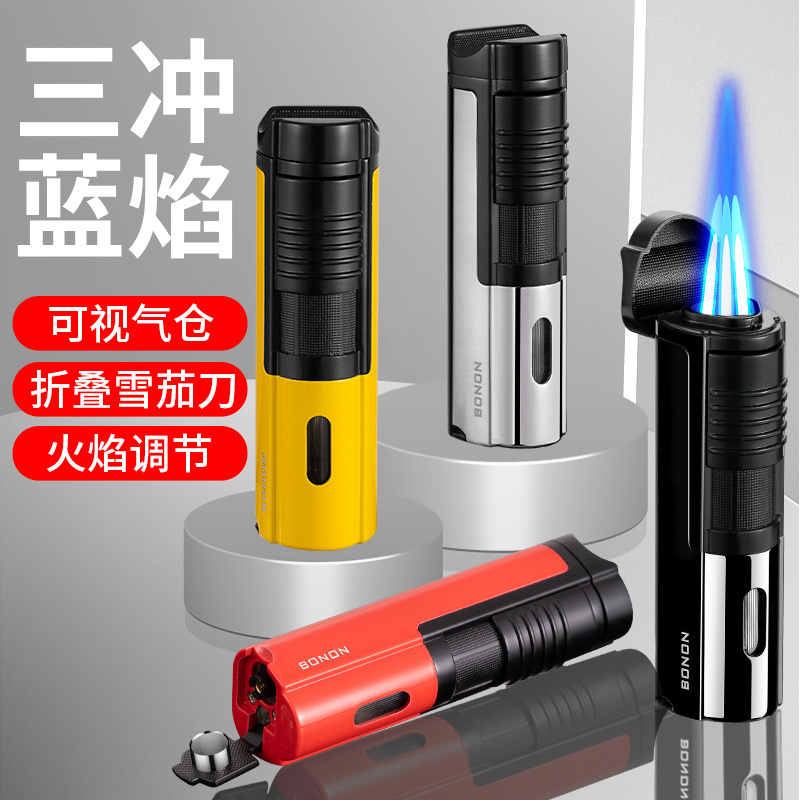 New Private Model Triple Arc Lighter Rechargeable Plasma Usb Electric Lighter For Cigar