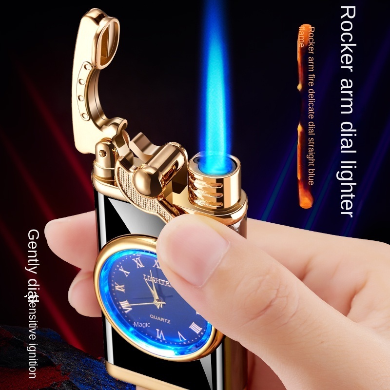 New Windproof Cigar Torch Lighter Adjustable Cigar Lighter With Cover And Gas Level