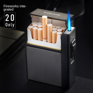 Rechargeable Lighter 20 Pcs Cigarette Case With Removable Usb Cigarette Lighter Wholesale