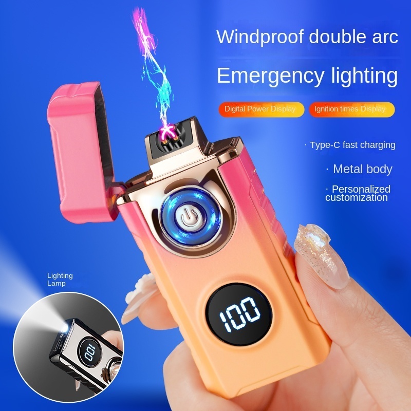 Creative Usb Charging Lighter Touch Screen Electronic Cigarette Lighters Small Rechargeable Electric Lighter