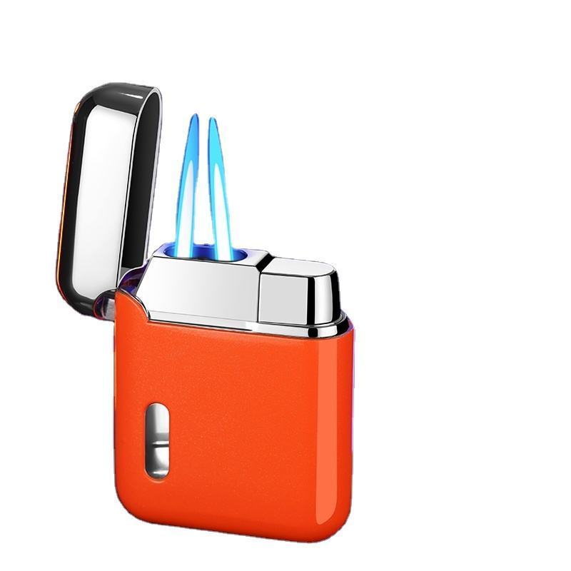 High quality Double Jet Torch Lighter with Visible Window, Refillable and Adjustable Pocket Lighter