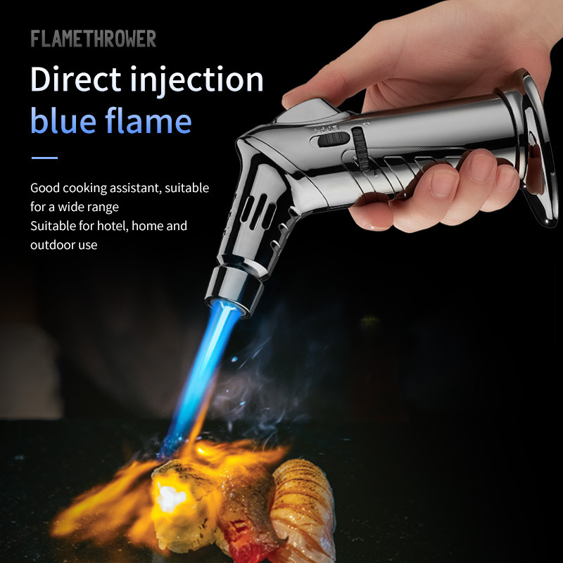 High quality metal welding torch flame butane lighter Jet lighter Bbq Flamethrowe