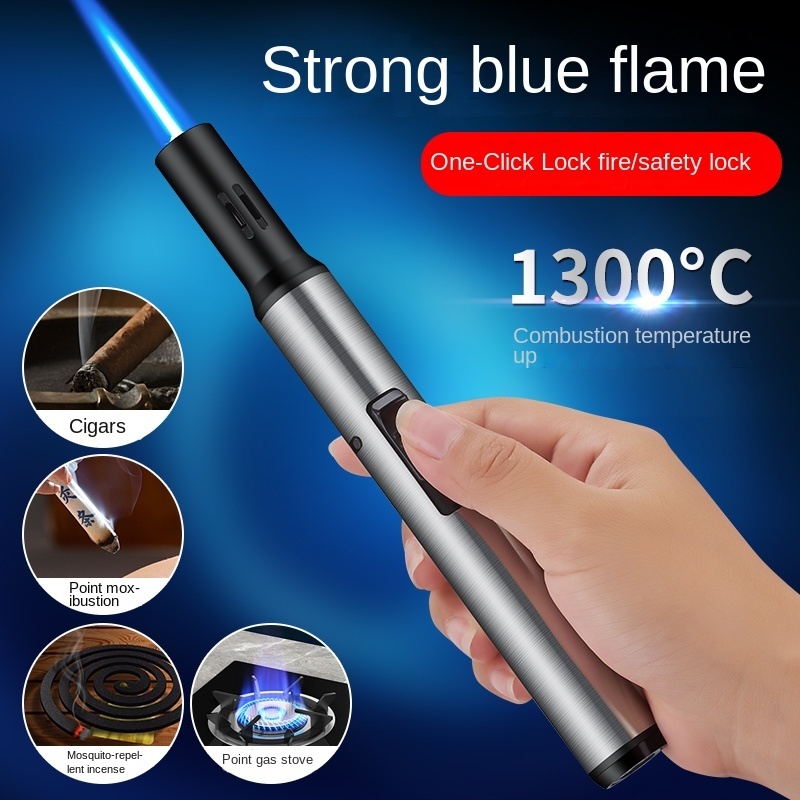 Cigar kitchen high quality direct blue flame lighter refillable torch lighter