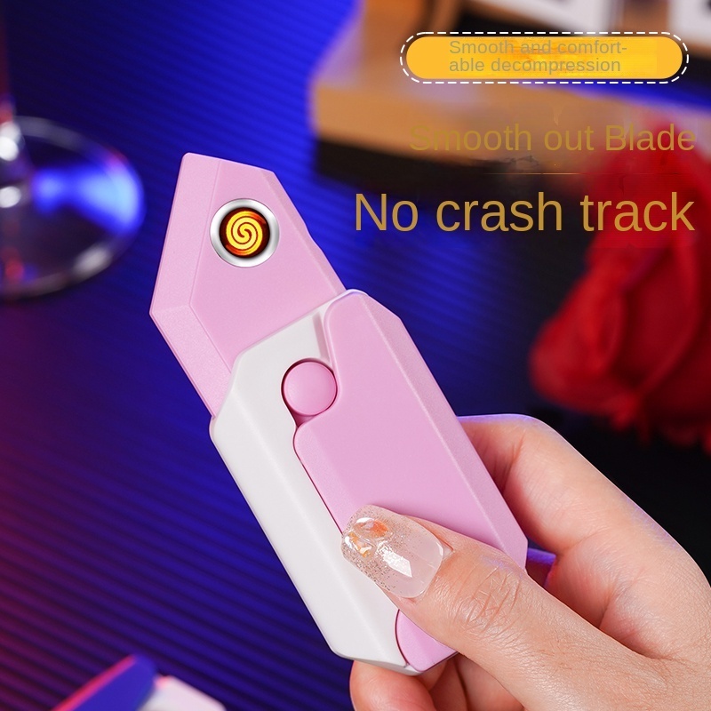 Hot Carrot Knife Lighter Usb Charging Electronic Windproof Lighter Toy