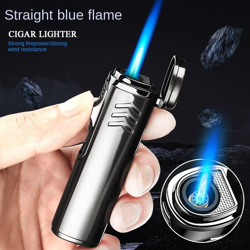 New Metal Cigar Lighter Strong Fire Small Spray Gun Butane Gas Lighter Electronic Cigarette Torch Lighter