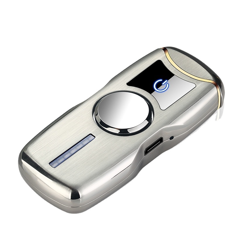 2024 Fashion Double Arc Electric Plasma Lighter With Led Lighting Finger Spinner Lighter