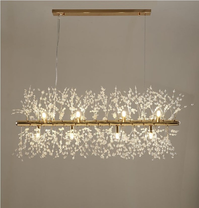 Modern Firework Crystal Chandeliers Dandelion Led Ceiling Lights Fixture for Living Room