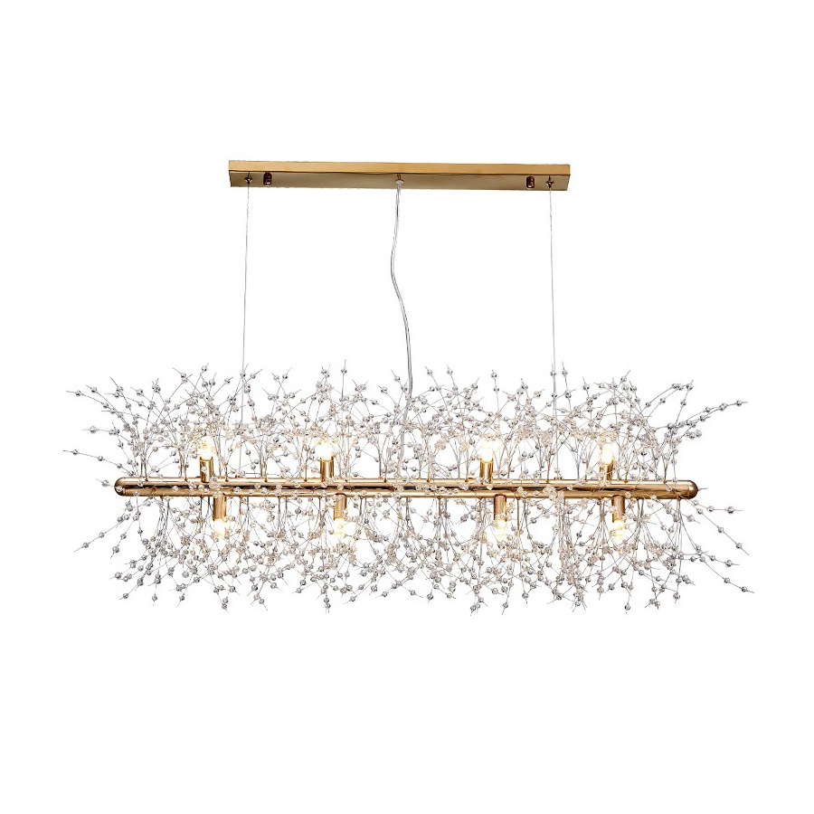 Modern Firework Crystal Chandeliers Dandelion Led Ceiling Lights Fixture for Living Room