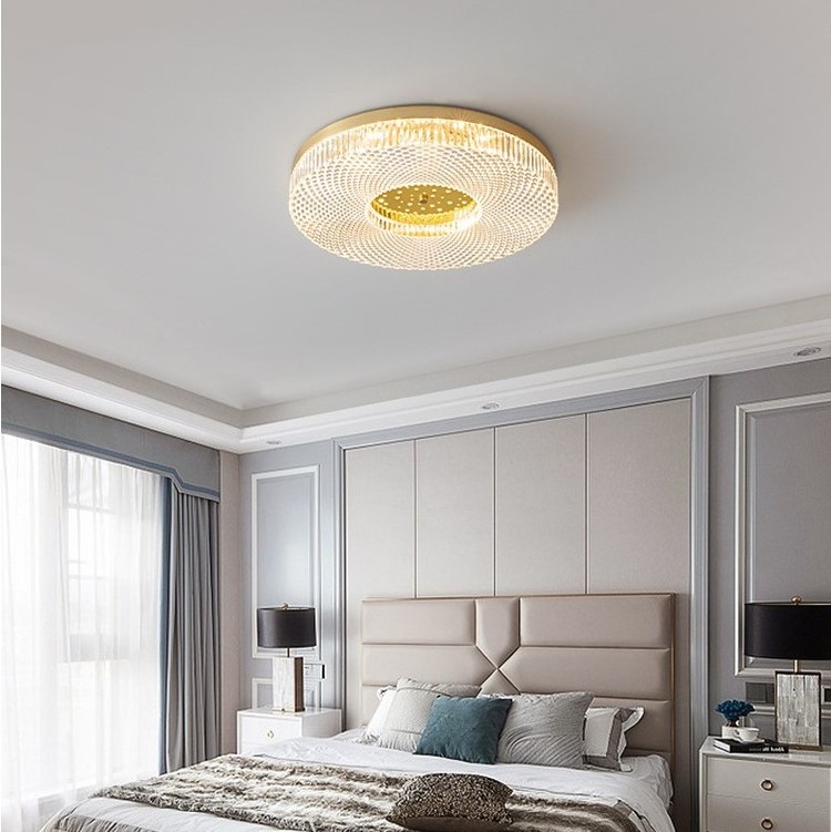 Nordic minimalistic modern lighting design with creative crystal brass LED light study ceiling chandelier luxury