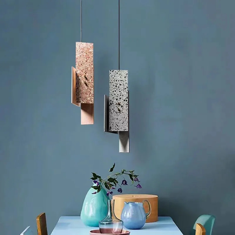 Nordic Concrete Irregular Chandelier Lamp LED Industrial Style Decorative Cement Pendant Lighting