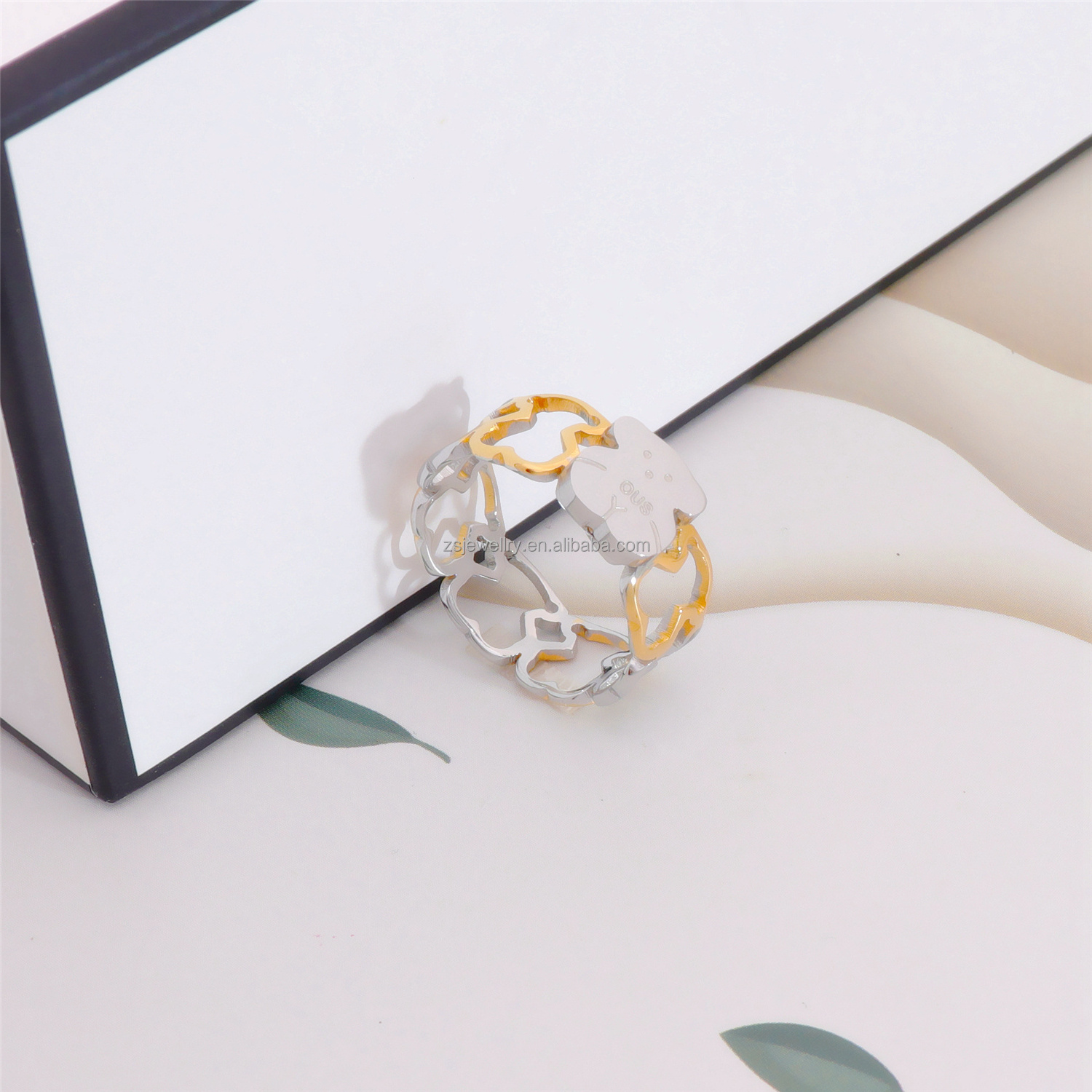 Lovely Girl Silver Plated Custom Animal 925 Rings Jewelry Women Stainless Steel Hawaiian Rings