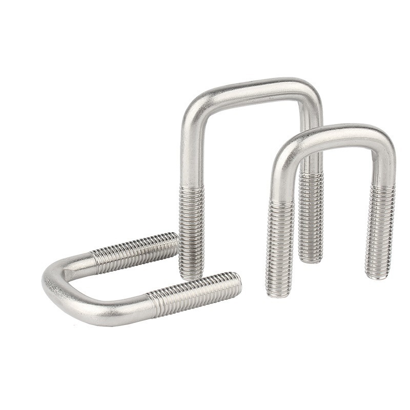 Beat price stainless steel U clamps carbon steel zinc plated square U bolts Right angle screw