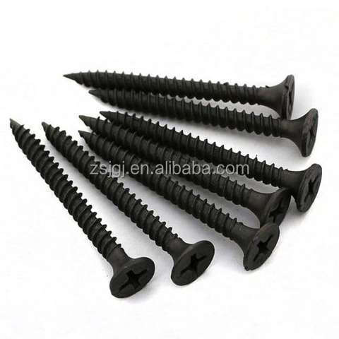 3.5mm 25mm Black phosphating Drywall screw Black Phosphated Hardware Products Gypsum Board Drywall Screw