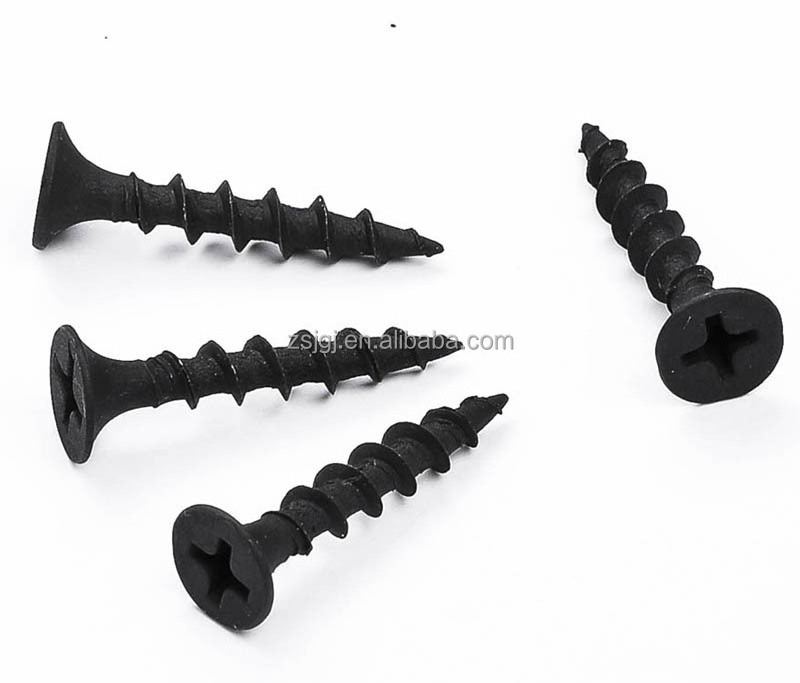 3.5mm 25mm Black phosphating Drywall screw Black Phosphated Hardware Products Gypsum Board Drywall Screw