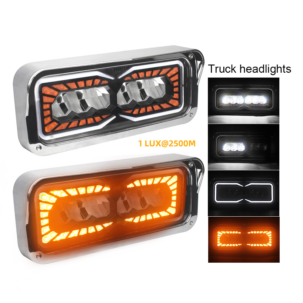 Auto Lighting System Led Rectangular High Low Beam Headlight For Freightliner fld 120