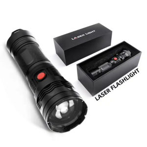 Battery Display Flashlights Led White Laser Blub Rechargeable Powerful Torch Flashlight Outdoor High Power Torch Light