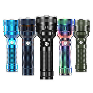 white laser long range self defense waterproof portable rechargeable led tactical lanterns torch light flashlights