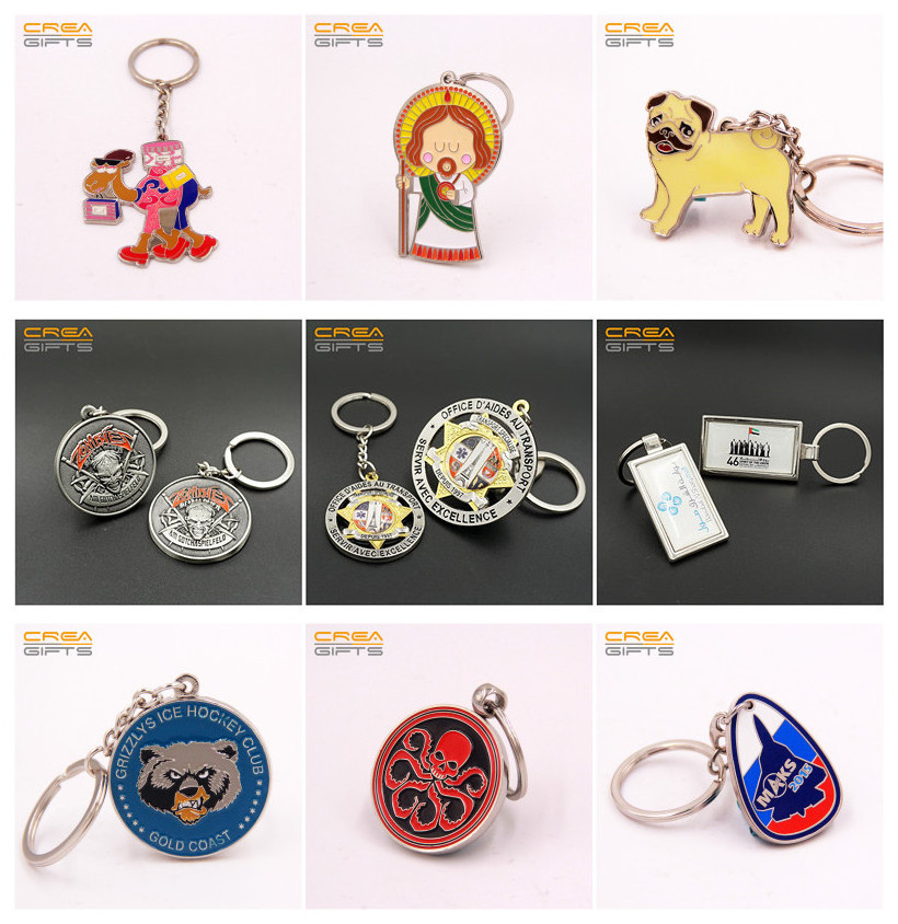 Customized Keychain Accessories Promotional Llaveros Keyring Key Ring Car Anime Acrylic Rubber Plastic Metal Key Chains Keychain