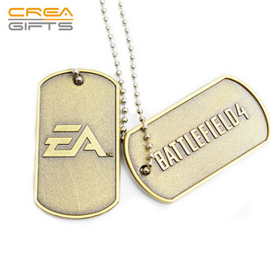 Custom Gold Plating Metal qr Code Dog Name id Tag Necklace Pendant Sublimation Pet Dog Tag Stainless Steel Dog Tag for Engraving