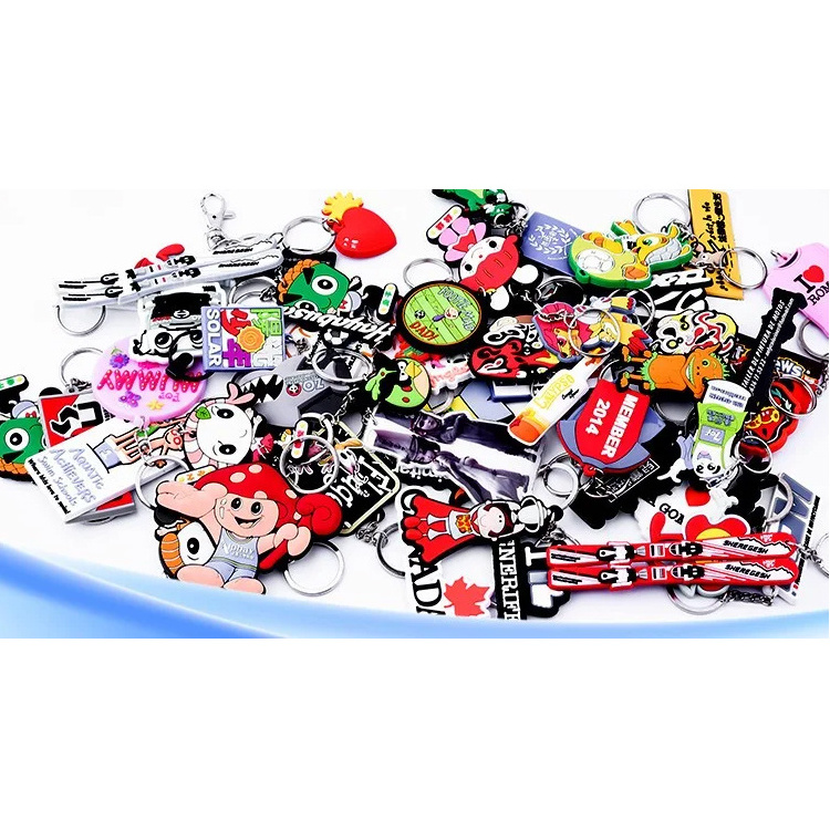 Customized Keychain Accessories Promotional Llaveros Keyring Key Ring Car Anime Acrylic Rubber Plastic Metal Key Chains Keychain