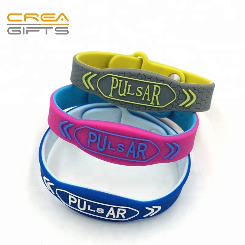 Custom Adjustable Silicone Bracelet Magnetic qr Code Party Personalized Fitness Wristband Gym Rubber Silicone Wrist Band for Gym