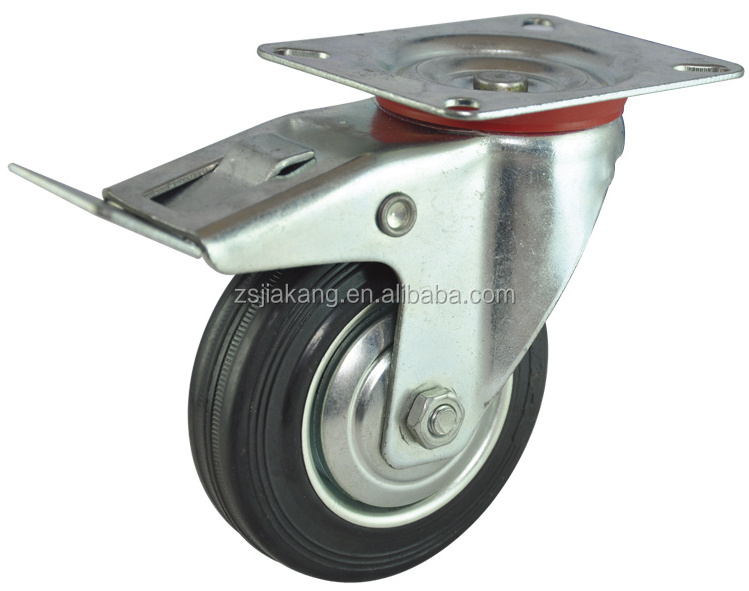 Factory black rubber industrial caster wheel