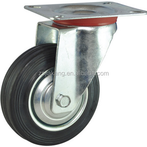 Factory black rubber industrial caster wheel