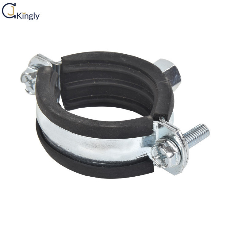 8inch tube clamp steel pipe hangers with rubber single ring pipe clamps for all types of tube