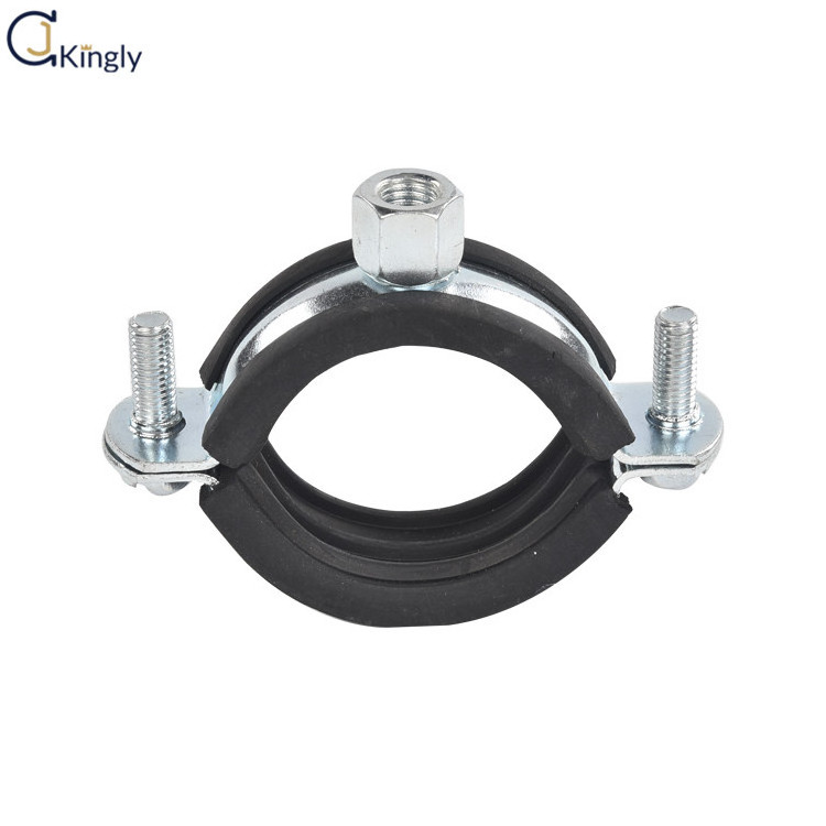 8inch tube clamp steel pipe hangers with rubber single ring pipe clamps for all types of tube