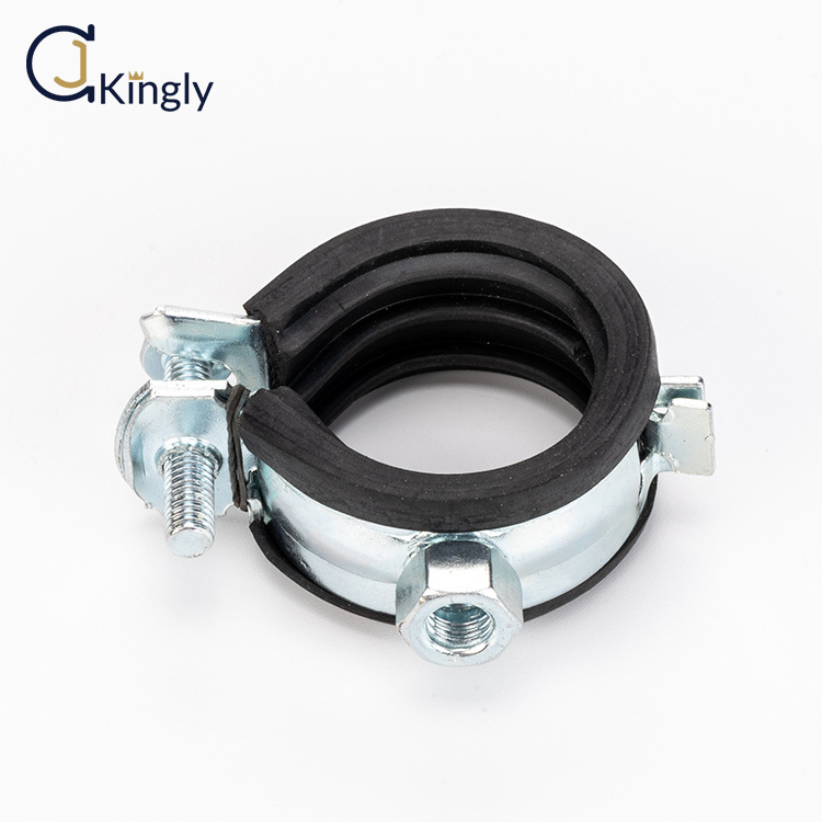 1-1/2Inch Hinged easy closing pipe bracket one screw rubber lined pipe clamp tube clamp with combi boss