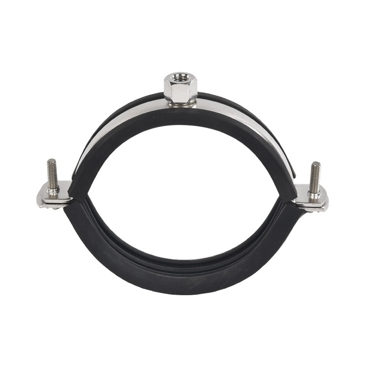 5Inch DN125 galvanized standard duty pipe clamp with rubber pipe brackets split ring pipe hanger