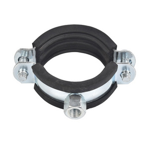 8inch tube clamp steel pipe hangers with rubber single ring pipe clamps for all types of tube