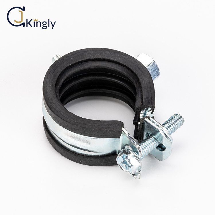 1-1/2Inch Hinged easy closing pipe bracket one screw rubber lined pipe clamp tube clamp with combi boss