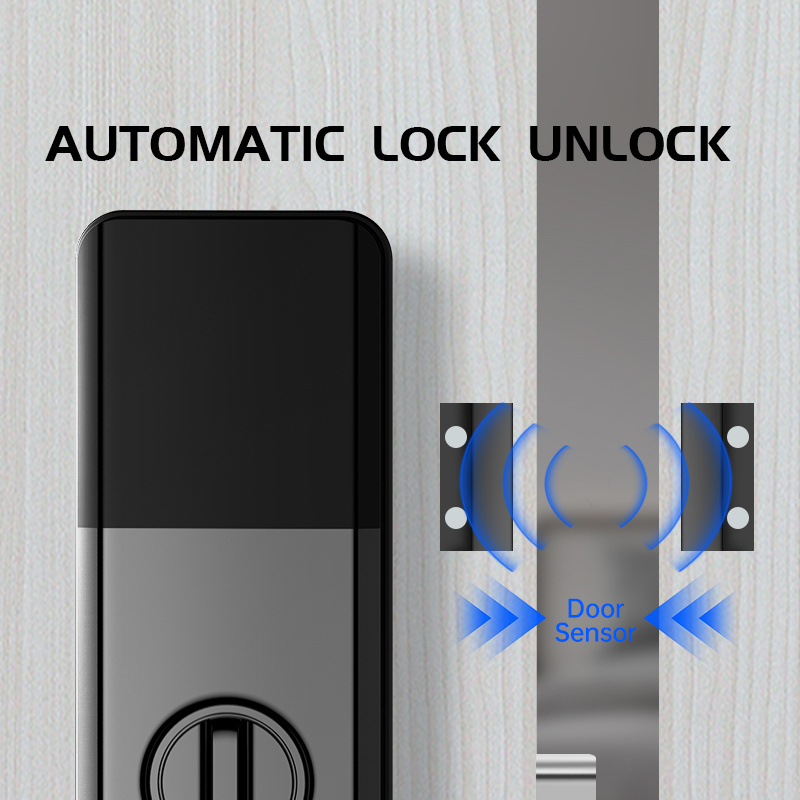 Automatic Deadbolt Ttlock App Card Keypad Smart Door Lock Tuya Hardware Key Fingerprint Biometric Wifi Ble Home 30mm-60mm