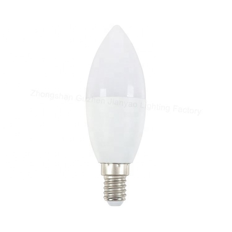 Factory Cheap Price Wholesale 3W 5W 7W E27 B22 Led Bulb White Candle Shape Led Light Bulbs