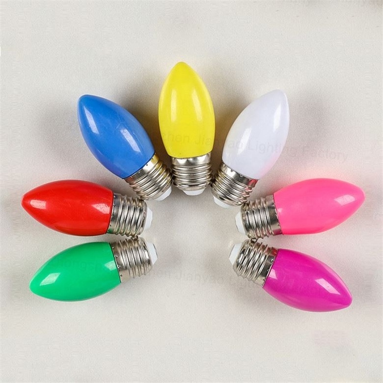 Wholesale Outdoor&Indoor Led Light Bulb Candle Shape Light Colorful Bulbs