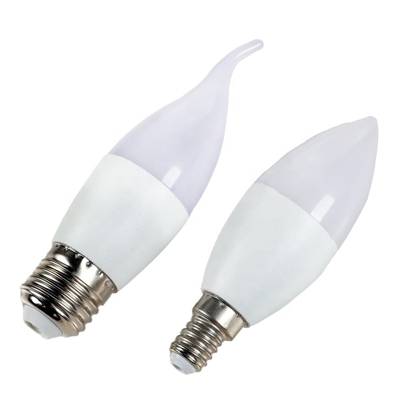 High Brightness 5w 6w 7w Home light LED Candle Bulbs C35 C37 E14 E27 Decorative light Bombillas led lamp