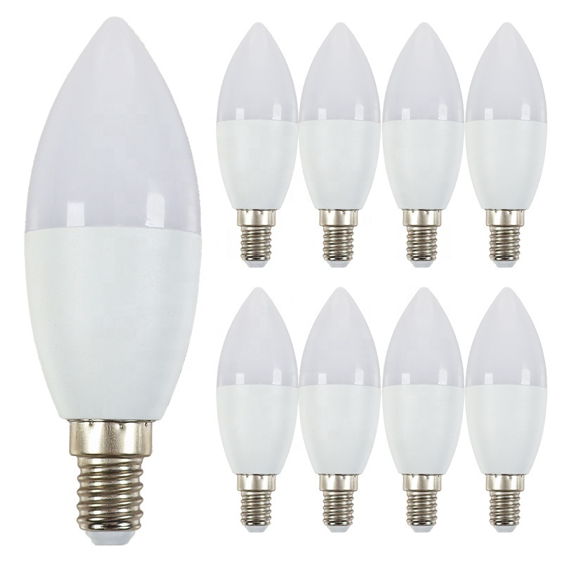 High Brightness 5w 6w 7w Home light LED Candle Bulbs C35 C37 E14 E27 Decorative light Bombillas led lamp