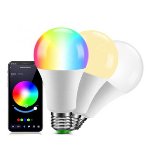 Smart Bluetooth Led bulb RGBCW dimming color adjustment LED Light cellphone App control Home Decoration