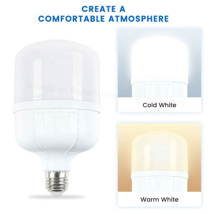 Hot Sell High Efficiency 5W 10W 15W 20W 30W 40W 50W 60W E27 B22 Light 2 Year Warranty Economic Replacement Led Bulb