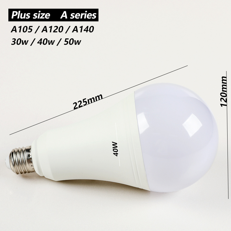 Wholesale high-power LED bulbs Plus size A120 40W A140 50W ultra bright e27 b22 led bombillas energy-saving bulbs led light