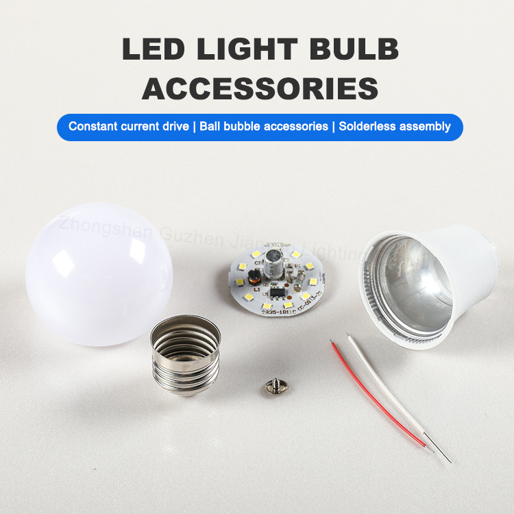 Factory Direct Free Samples Led Light Bulb Light Parts Raw Material 3W 5W 7W 9W 12W 15W 18W 25W A60 Skd Led Bulb