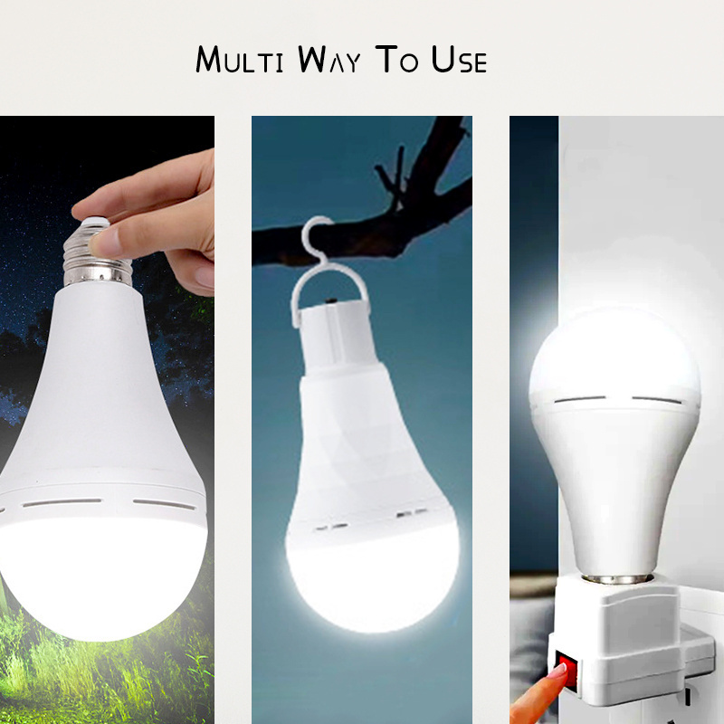 high quality rechargeable led light bulb emergency led house buld charging bulb for outdoor camping  E27 B22 7W 9W 12W 15W